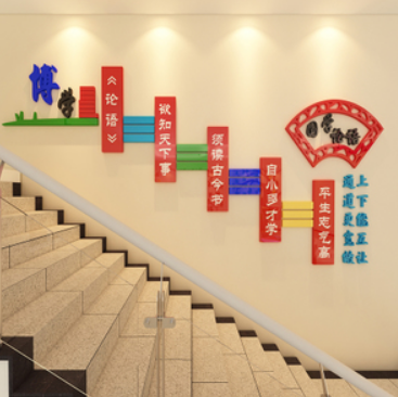 學校樓道文化墻設計圖片
