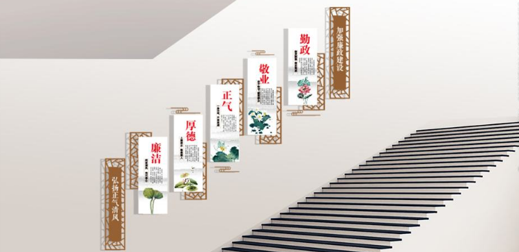 學校樓梯文化墻設計圖
