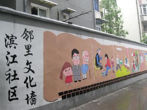 濱江社區特色文化墻圖片