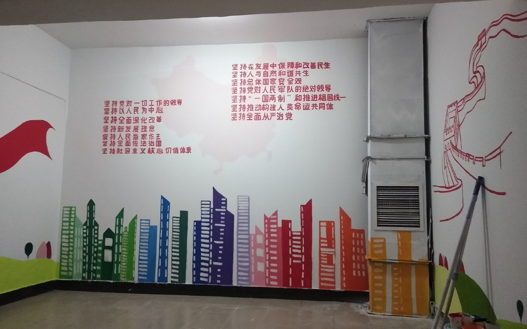 社區(qū)樓道黨建文化墻彩繪