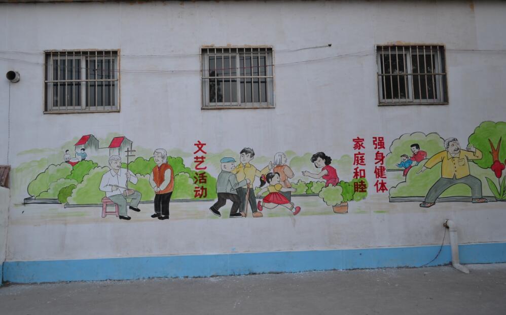 溪翁莊鎮黑山寺村文化墻彩繪制作效果圖