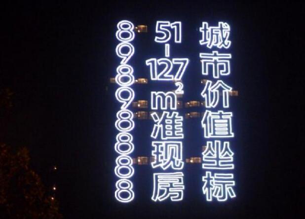 城市價值樓體發(fā)光字制作圖片