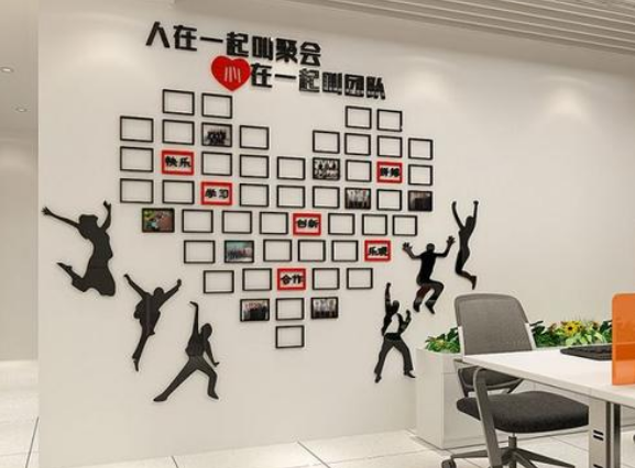 員工團隊風采亞克力墻貼3d立體公司企業文化墻辦公室勵志