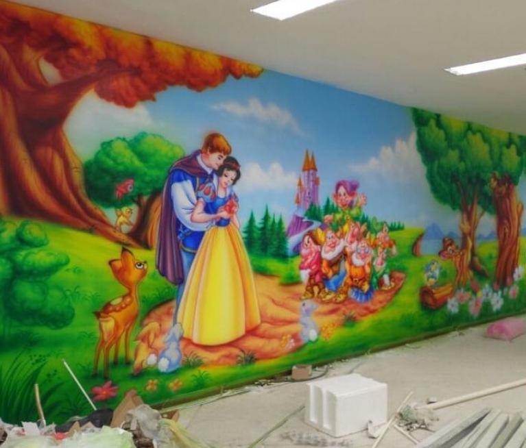 幼兒園彩繪文化墻制作
