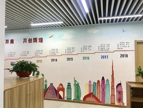 高端大氣科技公司文化墻制作效果圖