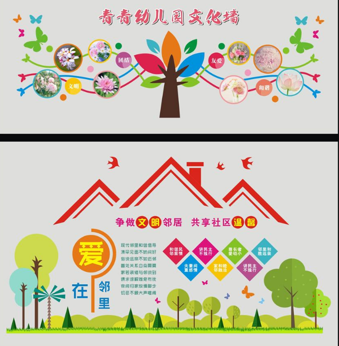 幼兒園大班教室墻面布置圖片