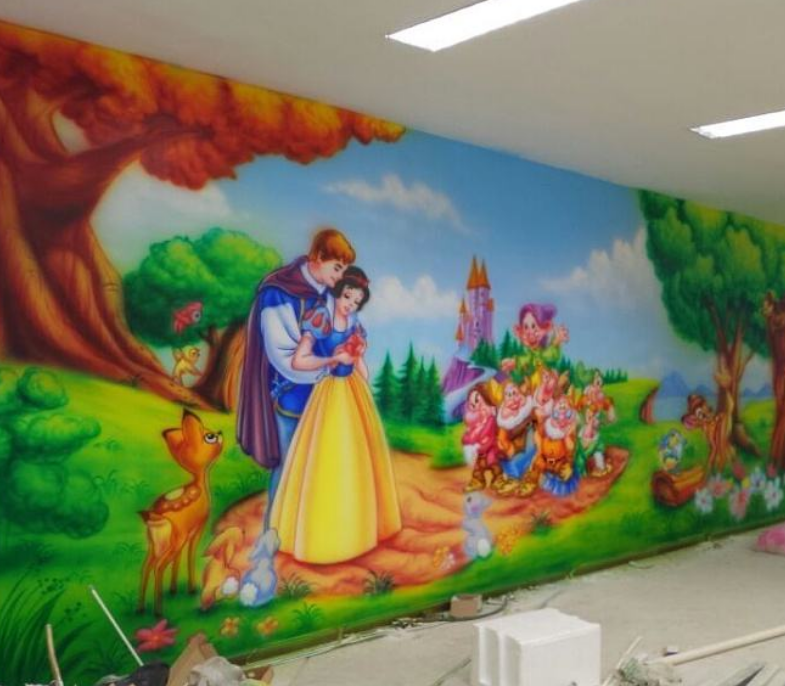 淮南校園墻繪幼兒園彩繪文化墻制作