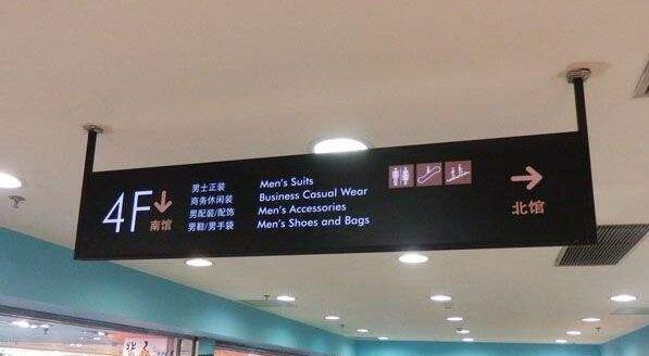 沃爾瑪商場導(dǎo)視牌制作效果圖