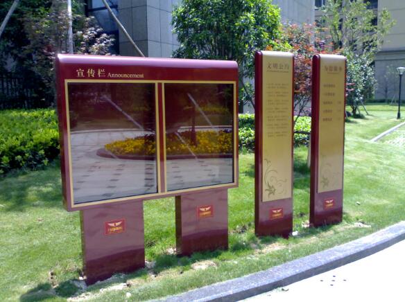 西街社區導視牌制作效果圖