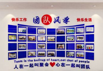 員工風采文化墻公司照片墻辦公室裝飾貼紙企業勵志亞克力