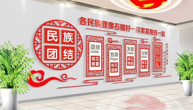 企業文化社區文化黨建文化墻布置設計圖