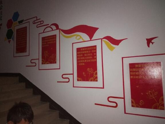 黨建文化墻彩繪制作效果圖