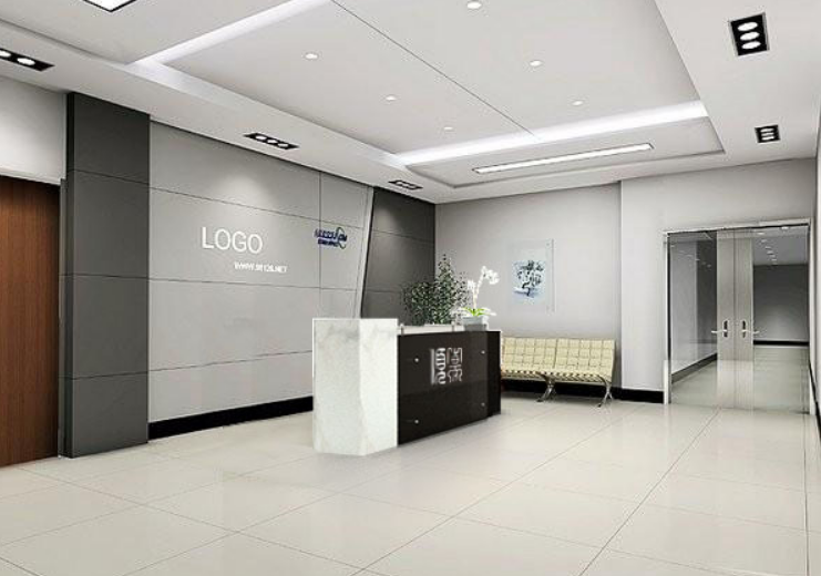 建筑設計公司辦公室前臺背景墻
