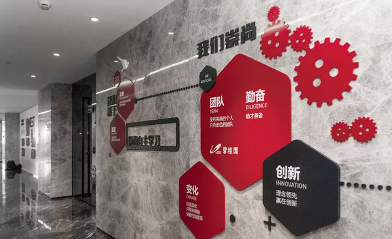 企業文化墻設計公司簡介創意辦公室文化長廊