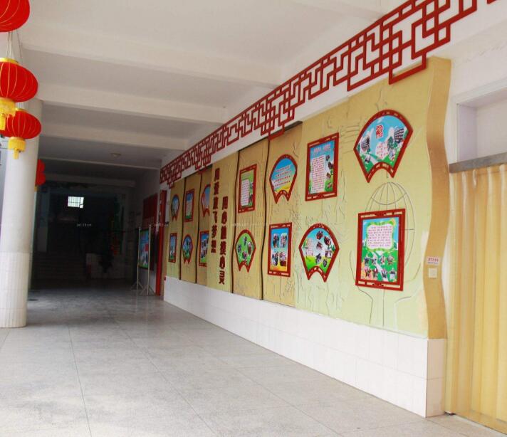 校園走廊文化墻制作效果圖