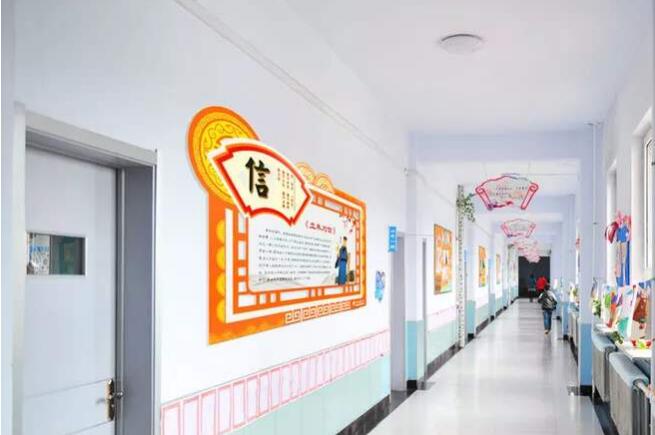 校園走廊文化墻制作效果圖