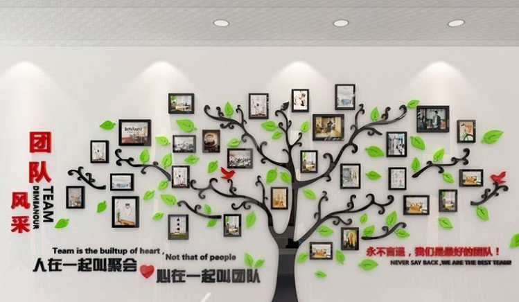 勵志墻貼亞克力字畫辦公室裝飾墻貼紙公司企業文化墻布置