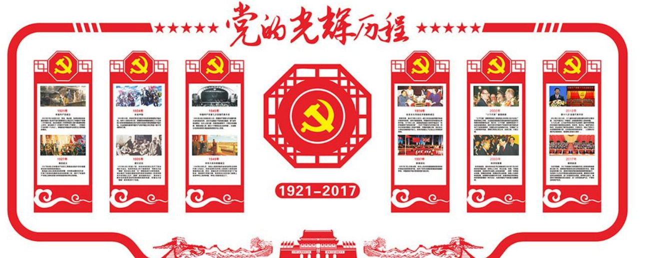 微立體黨員活動室開展兩學一做黨建文化墻
