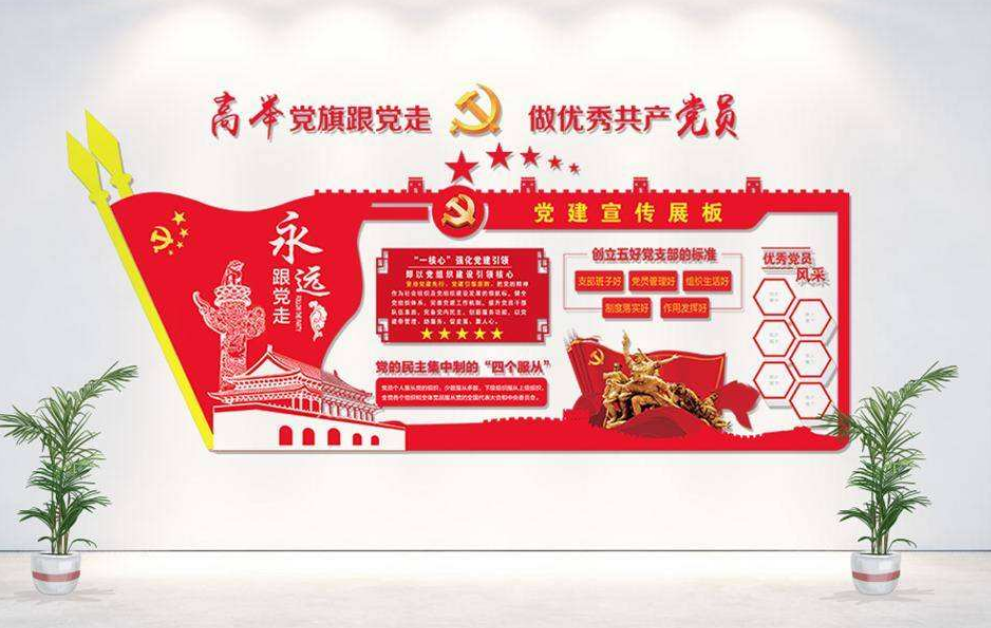 立體黨建文化墻uv公開欄展板設(shè)計圖