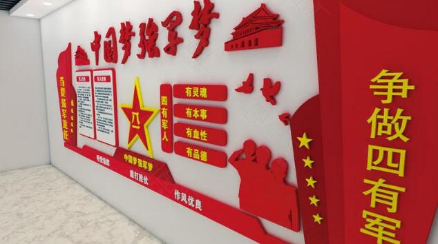 黨建發展歷程文化墻制作效果圖