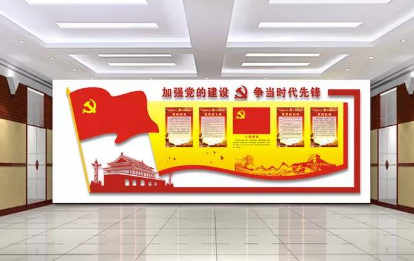 異形微立體兩學(xué)一做黨建文化墻樓道樓梯展板