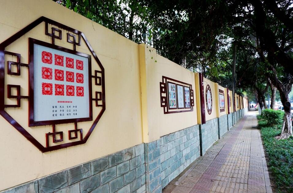 簡約社區街道文化墻制作效果圖