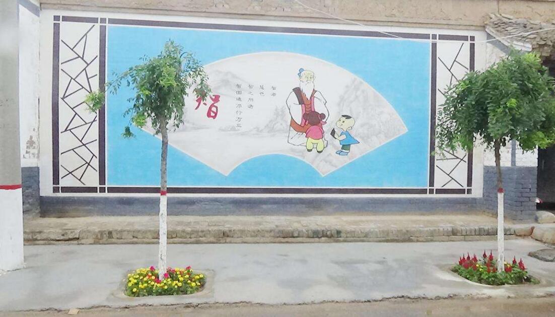 簡約社區街道文化墻制作效果圖