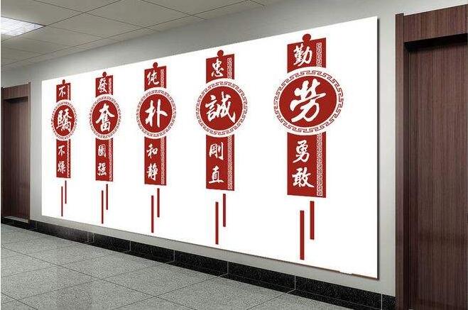 簡約學校樓道文化墻制作效果圖