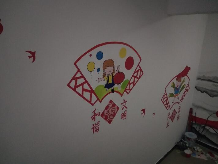 簡約社區樓道文化墻制作效果圖