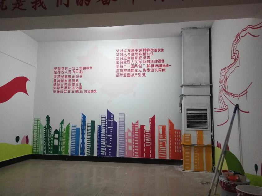 簡約社區樓道文化墻制作效果圖