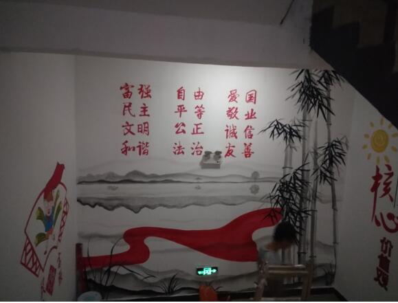 簡約社區樓道文化墻制作效果圖
