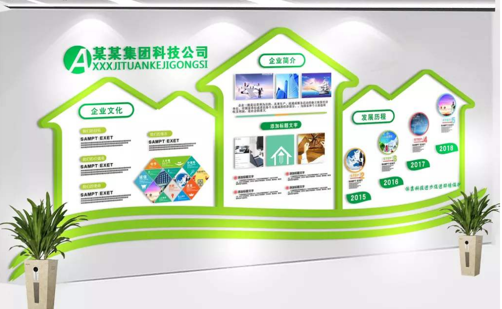 地球是我家綠色環保科技企業文化墻形象墻