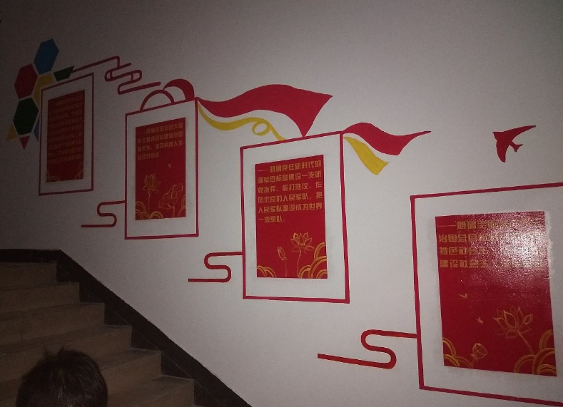 社區(qū)樓道黨建文化墻彩繪