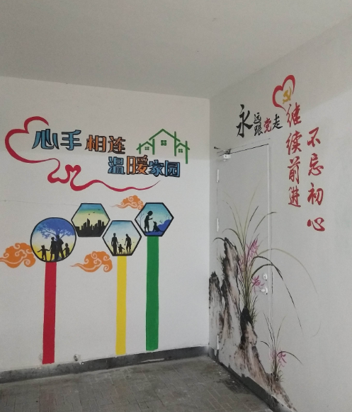 社區樓道黨建文化墻彩繪