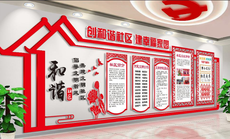 校園社區道德文化樓梯文化墻