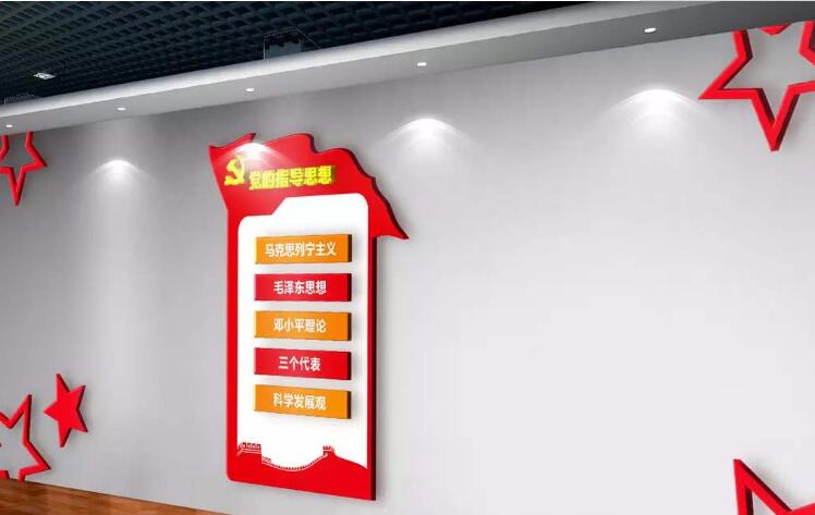 社區(qū)黨員之家黨建文化墻制作效果圖