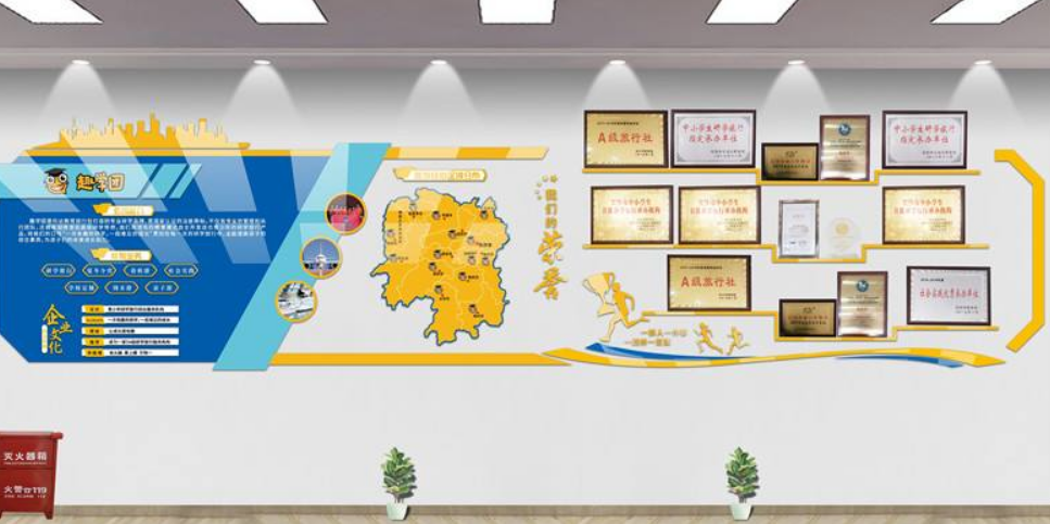 文化上墻面設(shè)計(jì)走廊圖案效果圖