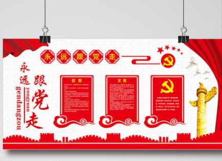 微立體黨建文化墻展板設計圖片