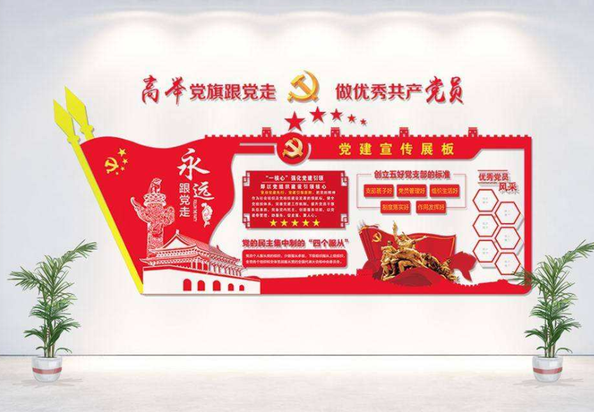 微立體黨建文化墻設計圖