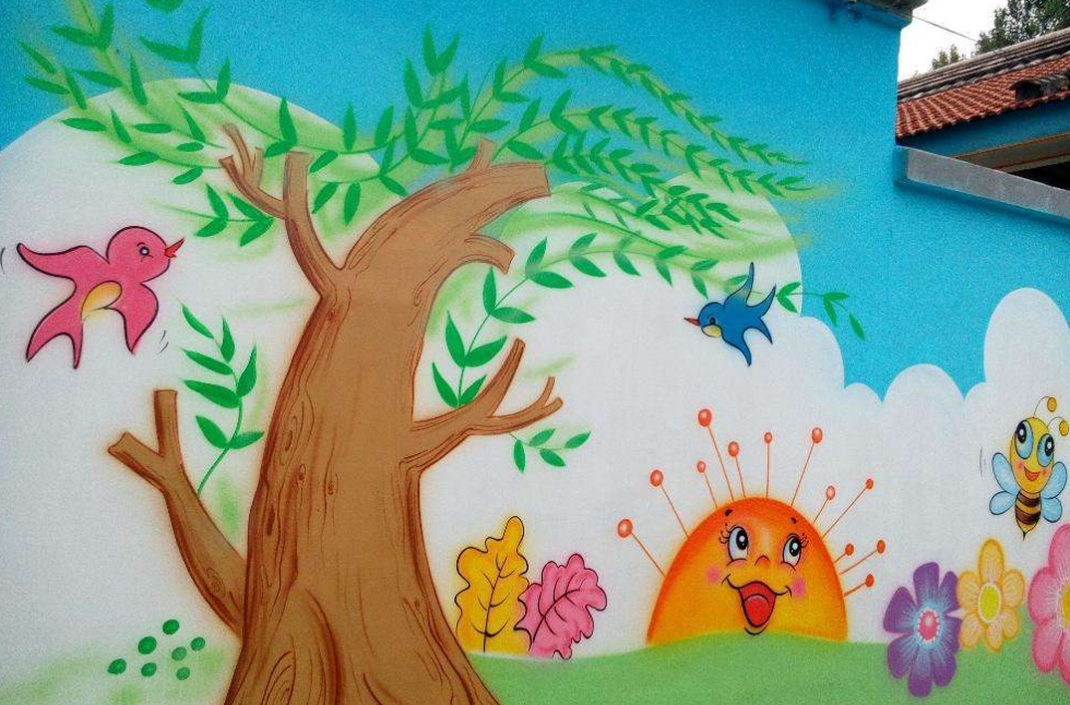 幼兒園彩繪,幼兒園墻體彩繪墻繪噴畫噴繪壁畫