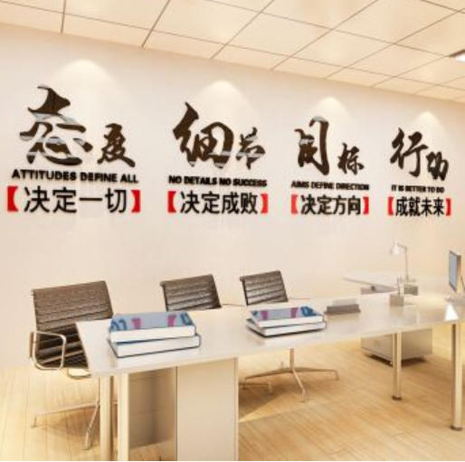 員工團隊風采亞克力墻貼3d立體公司企業文化墻