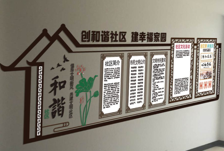 和諧社區文化墻設計
