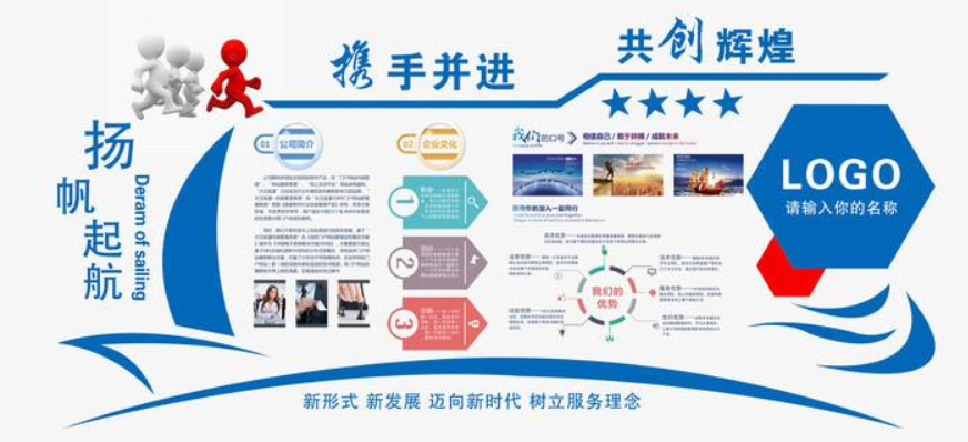 立體企業文化墻理念企業榮譽組織架構企業簡介