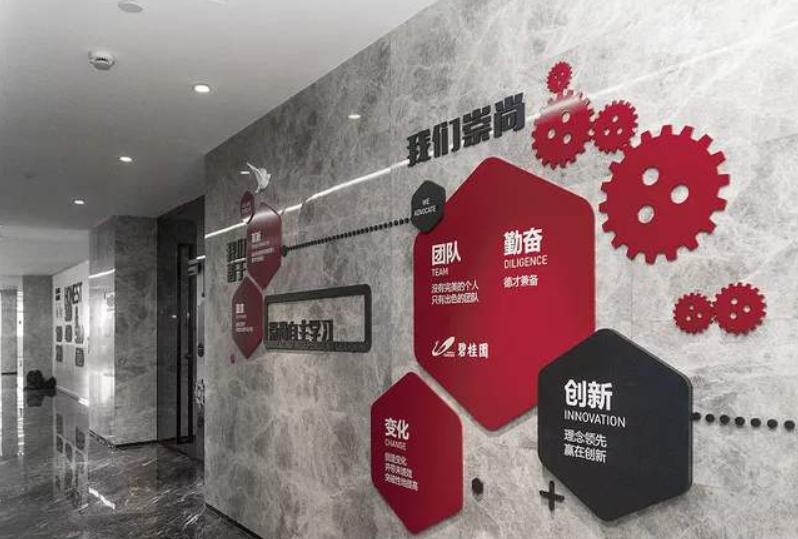 狼性團隊立體亞克力墻貼公司企業文化墻