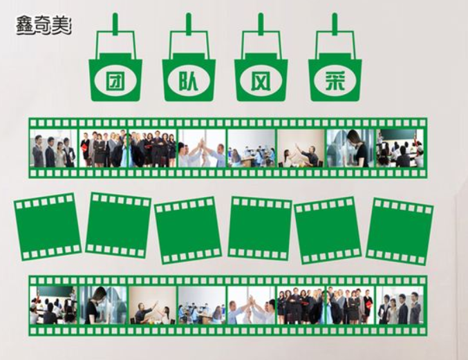 員工風采文化墻公司照片墻辦公室裝飾貼紙企業勵志
