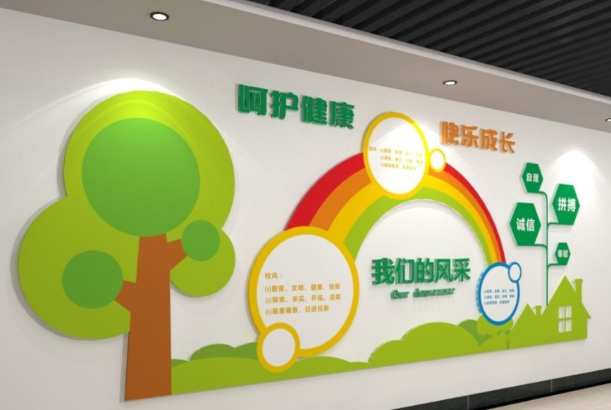 小學初中走廊文化班級文化背景墻主題墻設計