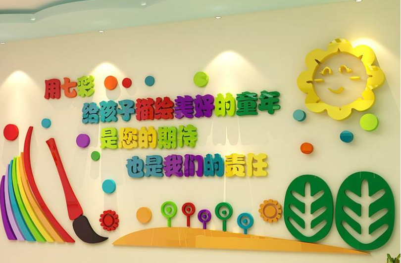 幼兒園墻面裝飾學校校園文化墻貼紙3d立體墻