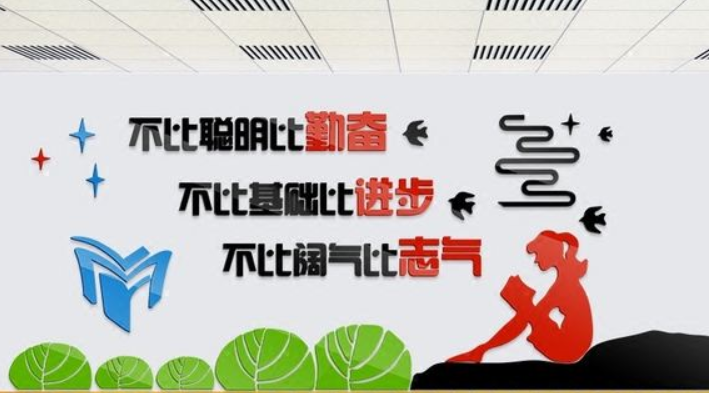 學校文化墻3d立體墻貼班級布置教室裝飾背景墻