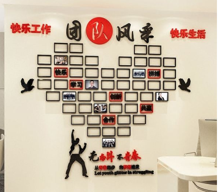 風(fēng)采辦公室亞克力照片墻墻企業(yè)文化