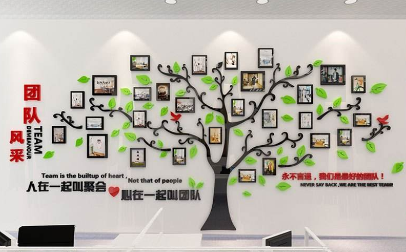 團隊亞克力3d立體墻貼企業墻面貼紙公司文化墻辦公室勵志